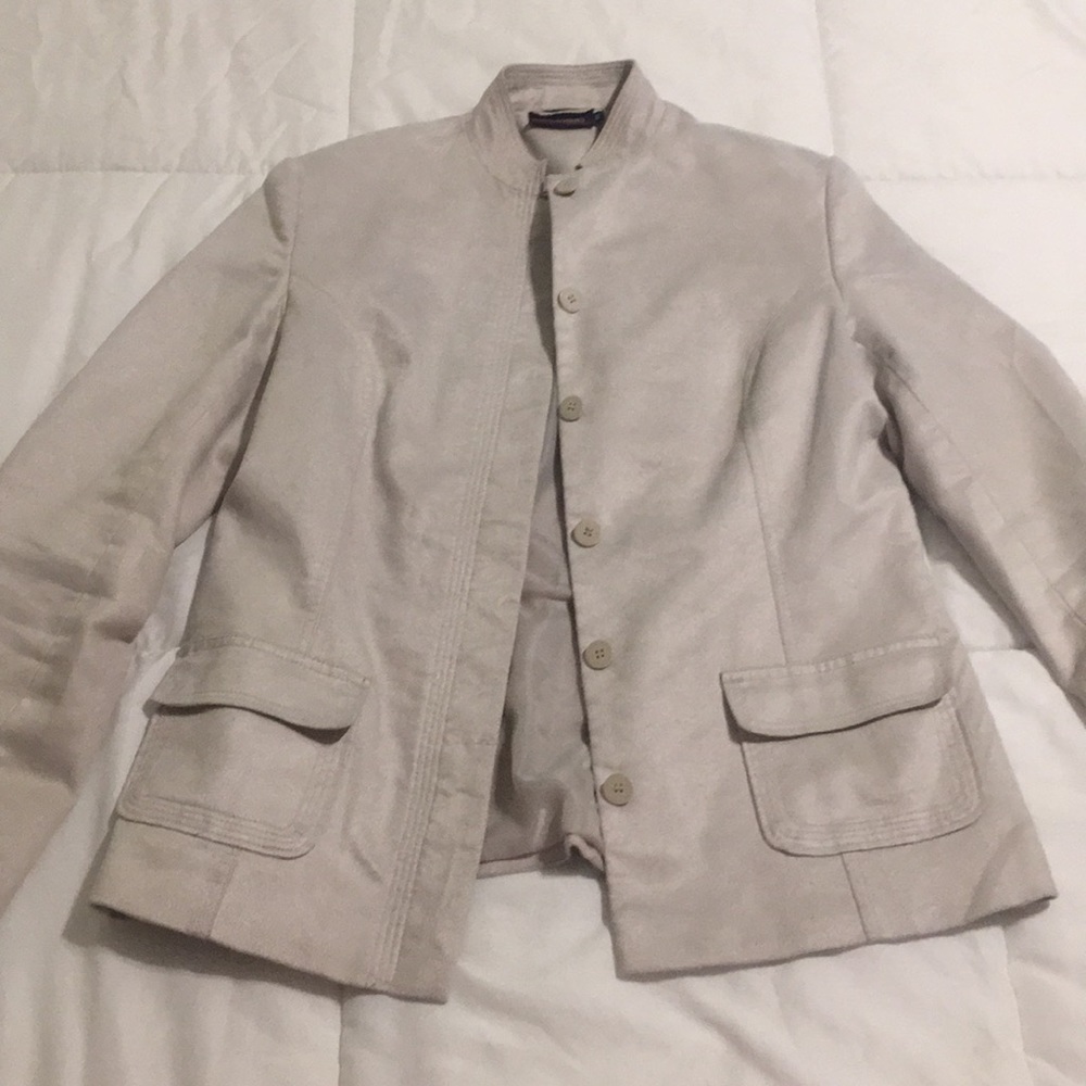 Faux Suade Blazer